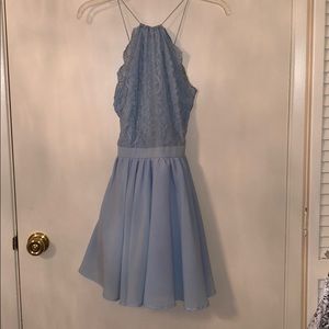 Baby Blue Backless Dress